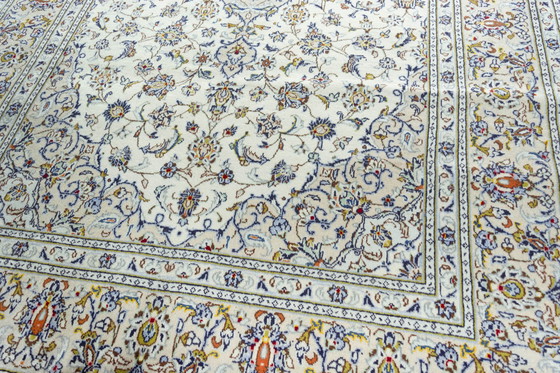 Image 1 of 303 X 196 Cm Hand-Knotted Keshan Rug In Beige