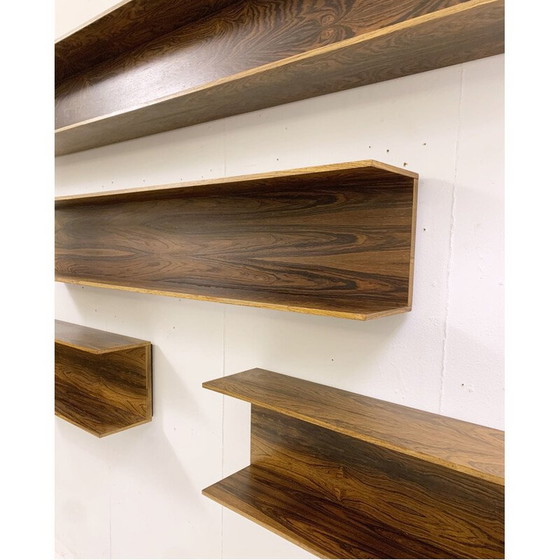 Image 1 of Set of 4 vintage wooden shelves, Italy 1960