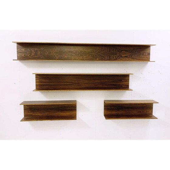 Image 1 of Set of 4 vintage wooden shelves, Italy 1960