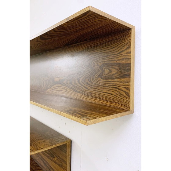 Image 1 of Set of 4 vintage wooden shelves, Italy 1960