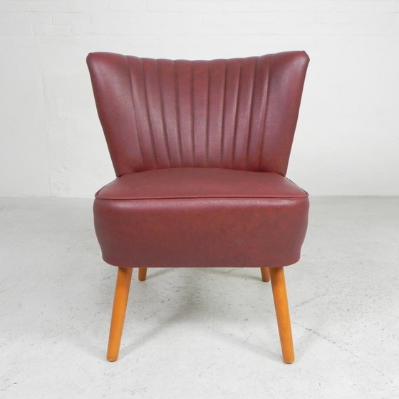 Image 1 of Sedia da cocktail vintage rivestita in similpelle, anni '60