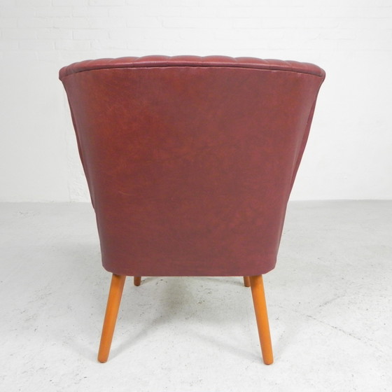 Image 1 of Chaise cocktail vintage avec tapisserie en skaï, années 1960