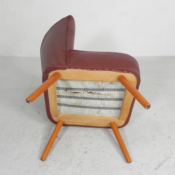 Image 1 of Sedia da cocktail vintage rivestita in similpelle, anni '60