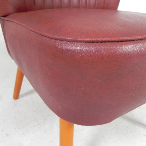 Image 1 of Sedia da cocktail vintage rivestita in similpelle, anni '60