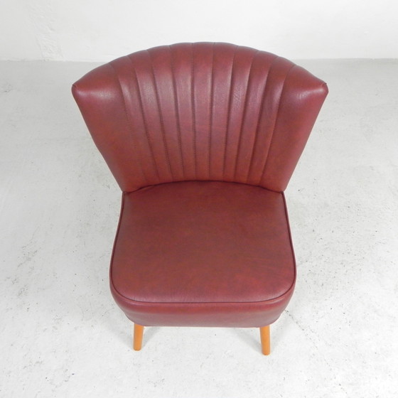 Image 1 of Chaise cocktail vintage avec tapisserie en skaï, années 1960