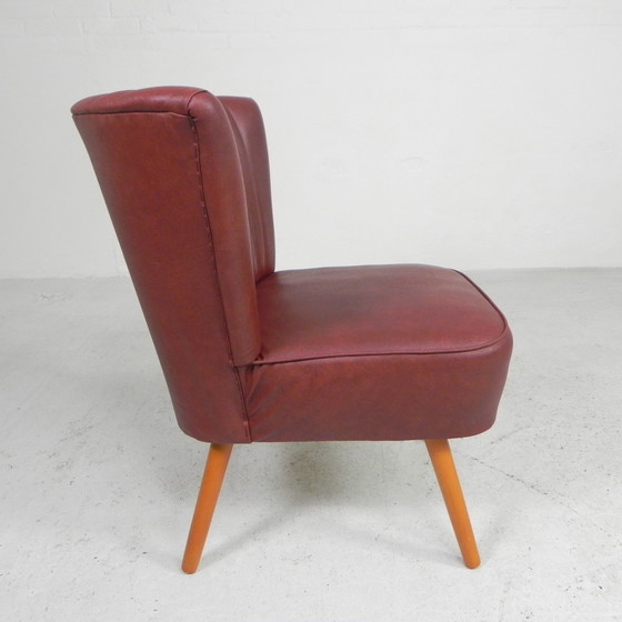 Image 1 of Sedia da cocktail vintage rivestita in similpelle, anni '60