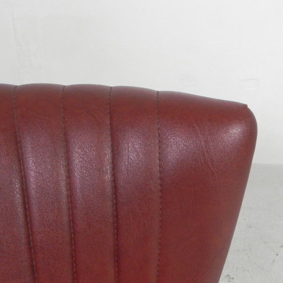 Image 1 of Chaise cocktail vintage avec tapisserie en skaï, années 1960