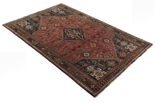 254 X 165 Cm Hand-knotted Ghashghai Nomadic Wool Rug