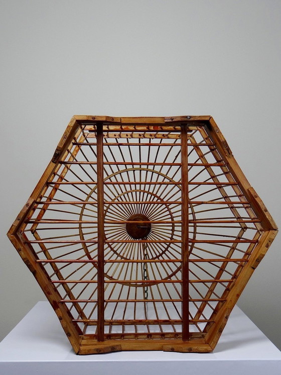 Image 1 of Decorative Chinese Bamboo Birdcage