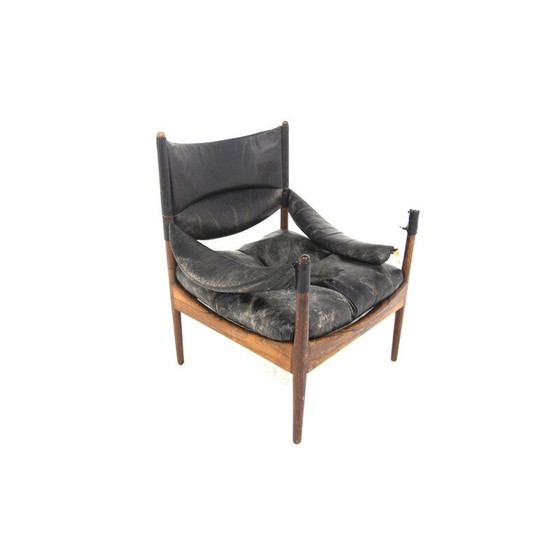 Image 1 of Vintage "Modus" leather armchair by Kristian Vedel for Søren Willadesen Møbelfabrik, Denmark 1960