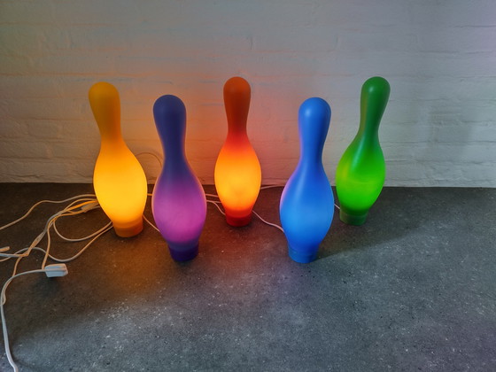 Image 1 of Knock-Off Bowling Pin Lamp - Josh Owen - Bozart - Red