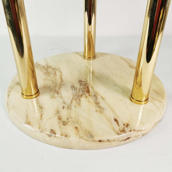 Image 1 of Vintage extendable marble and glass coffee table for Georg Appeltshauser, Germany 1990
