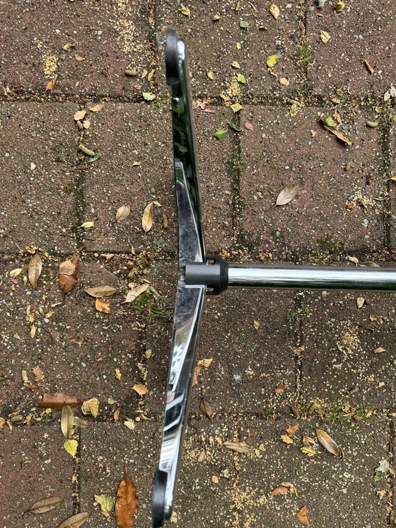 Image 1 of Chaise pivotante vintage 1960 chrome/skai