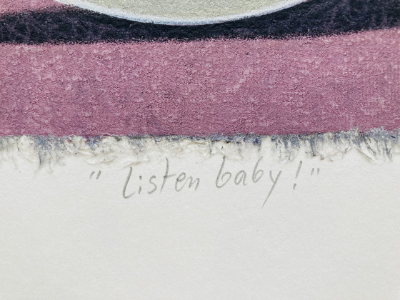 Image 1 of Sharon Amir - Uovo serigrafato vintage - "Ascolta tesoro" - ZL