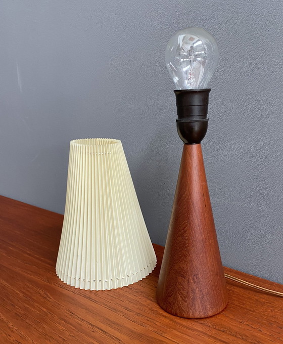 Image 1 of Teak Conic Table Lamp 1960S Denmark