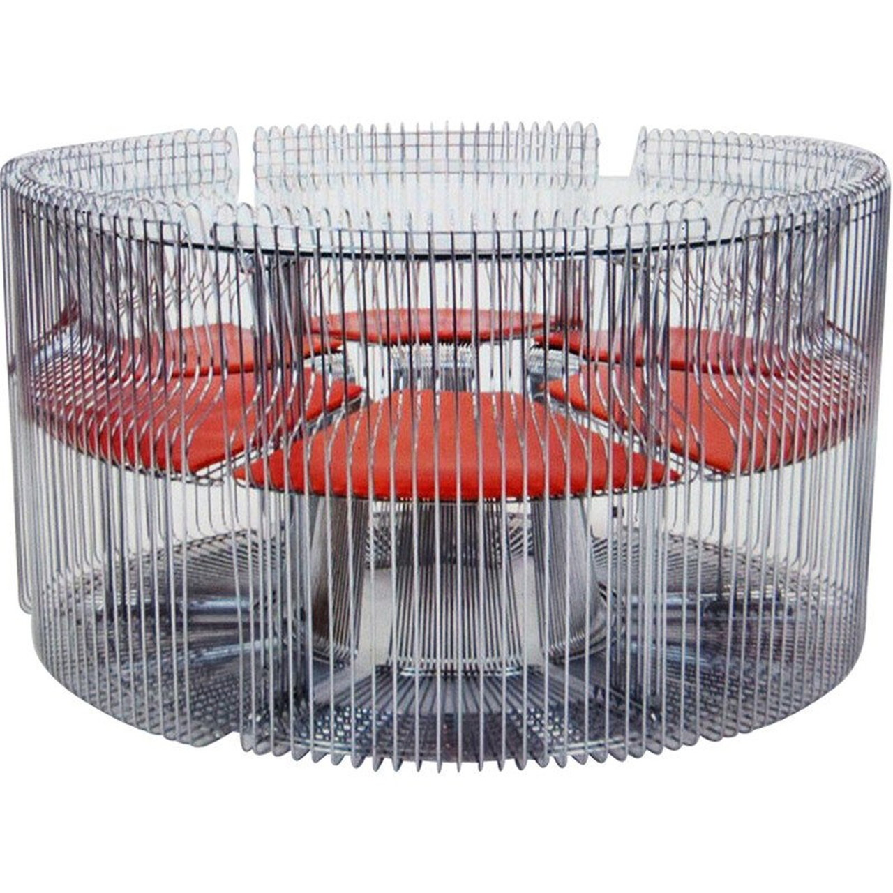 Vintage Pantonova metal and fabric dining set by Verner Vintage Pantonova metal and fabric dining set by Verner
