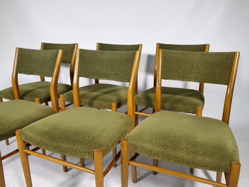 6x Lübke eetkamerstoelen