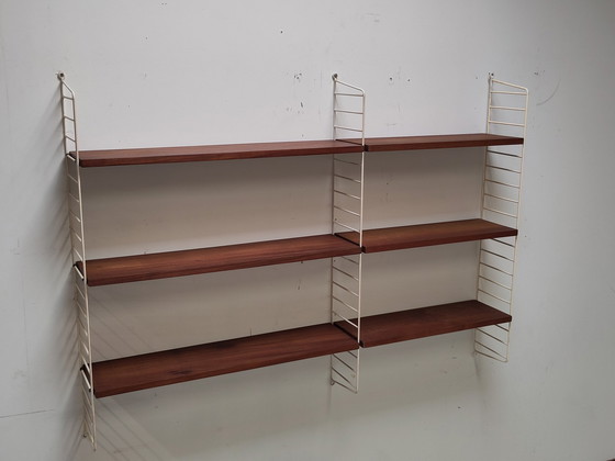 Image 1 of Nisse String Teak Wooden Bookshelf