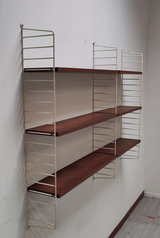 Image 1 of Nisse String Teak Wooden Bookshelf