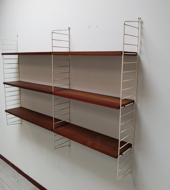 Image 1 of Nisse String Teak Wooden Bookshelf