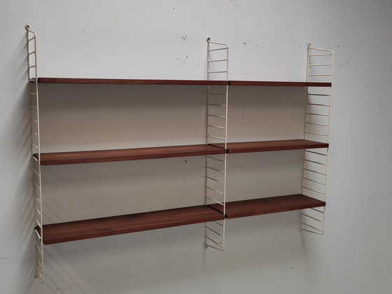 Image 1 of Nisse String Teak Wooden Bookshelf