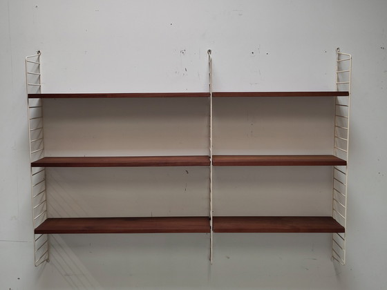 Image 1 of Nisse String Teak Wooden Bookshelf