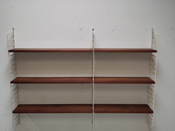 Image 1 of Nisse String Teak Wooden Bookshelf