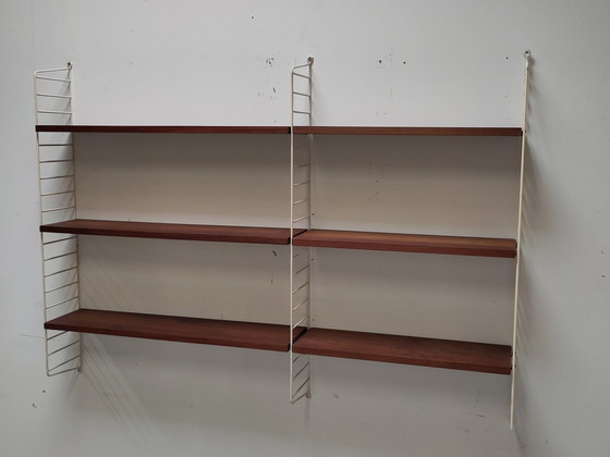 Image 1 of Nisse String Teak Wooden Bookshelf