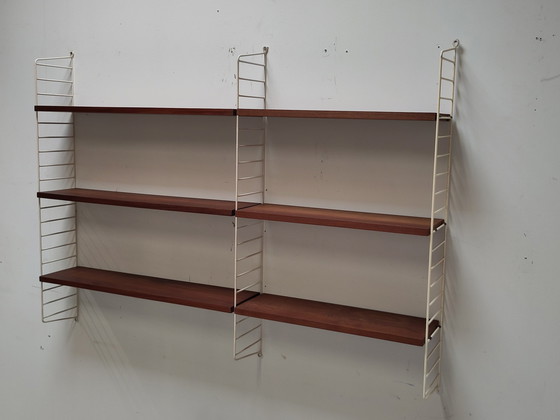 Image 1 of Nisse String Teak Wooden Bookshelf