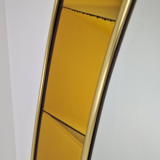 Image 1 of Vintage crystal floor mirror with console table for Cristal Art, Italy 1950