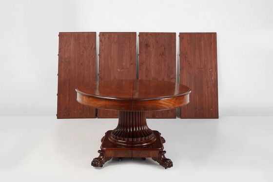 Image 1 of Mesa de comedor inglesa antigua extensible de estilo victoriano, ca. 1830