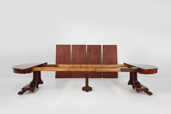 Image 1 of Mesa de comedor inglesa antigua extensible de estilo victoriano, ca. 1830