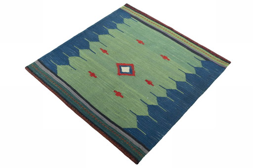 Hand-woven kilim fars made of wool - 101 X 98 Cm - New