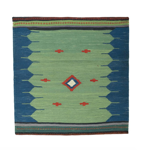 Image 1 of Hand-woven kilim fars made of wool - 101 X 98 Cm - New