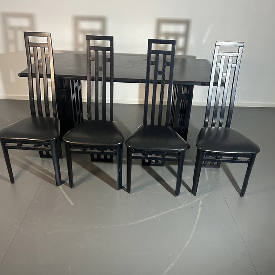 Image 1 of Dining Room Set Mackintosh Style '1980'