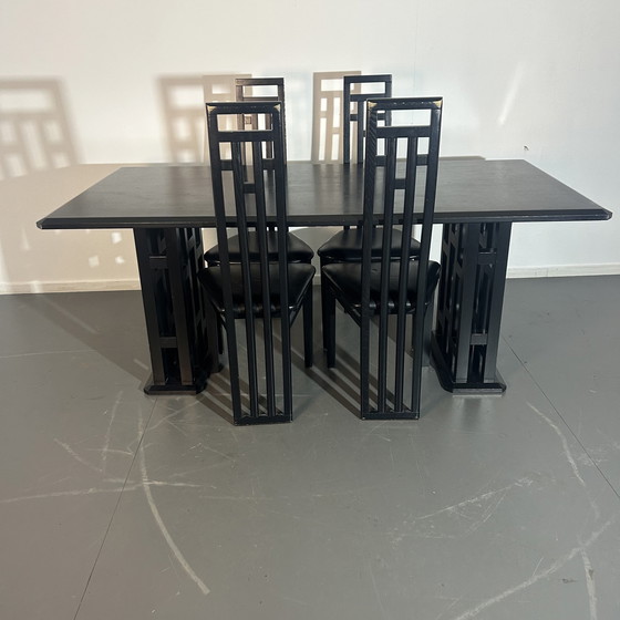 Image 1 of Dining Room Set Mackintosh Style '1980'