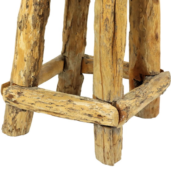 Image 1 of Wooden Stool Tree Trunk Brutalist