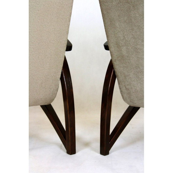 Image 1 of Pair of vintage armchairs by Jindřich Halabala for Up Zavody and Setona, Czechoslovakia 1940