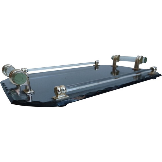 Image 1 of Vassoio vintage con specchio bisellato, 1950