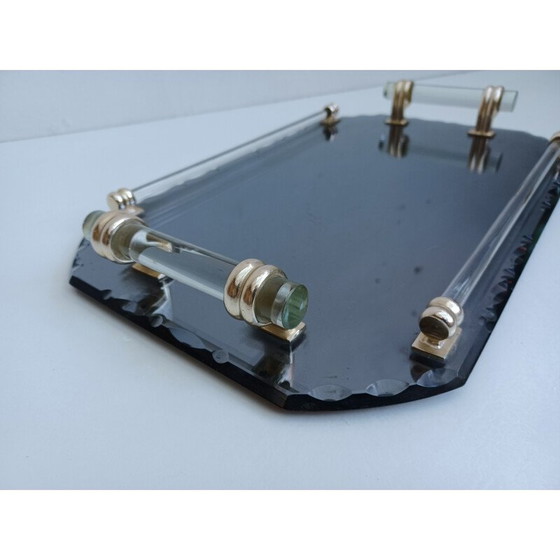 Image 1 of Vassoio vintage con specchio bisellato, 1950