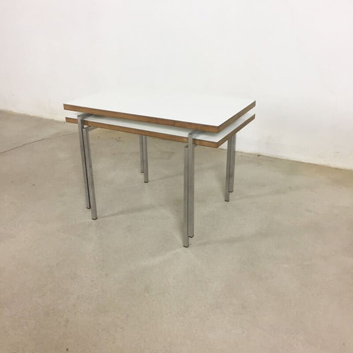 set of 2 modernist stacking tables by Trix & Robert Haussmann - 1950s