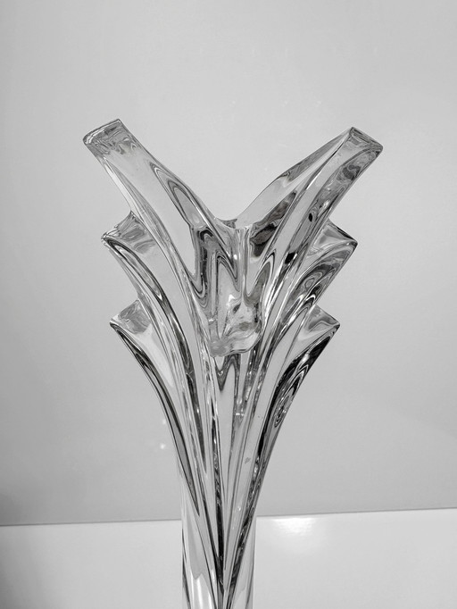 Nachtmann crystal glass candlestick Art Deco Revival 80s candlestick Candle holder Vintage crystal glass