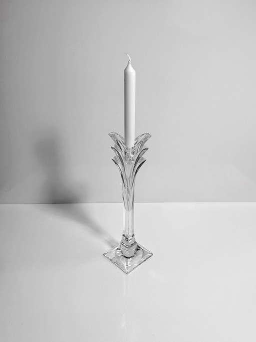 Nachtmann crystal glass candlestick Art Deco Revival 80s candlestick Candle holder Vintage crystal glass