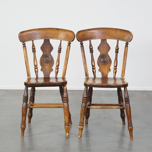 2 X Wooden Dining Chair