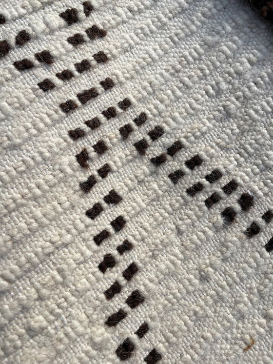 Image 1 of White Handwoven Moroccan Wool Rug