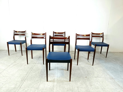 6x Mid century danish dining chairs