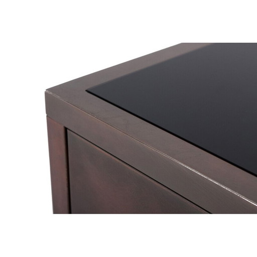 Credenza vintage in ottone e rame di Maison Jansen