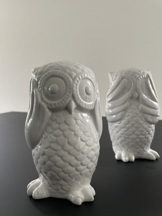 Image 1 of 3 Wise Owls 'Hear, See and Speak No Evils' - Fun Design