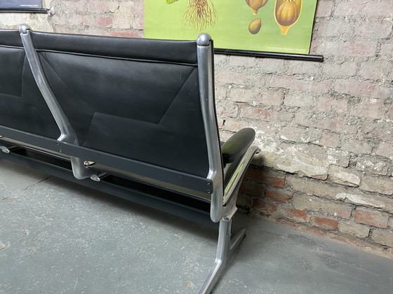 Image 1 of Herman Miller Tandem Sling Airport Bench + Table by Charles & Ray Eames