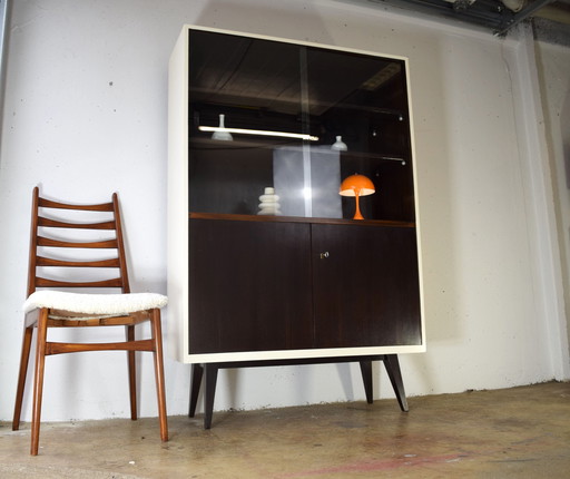 Mid - Century Showcase Highboard Vintage display cabinet